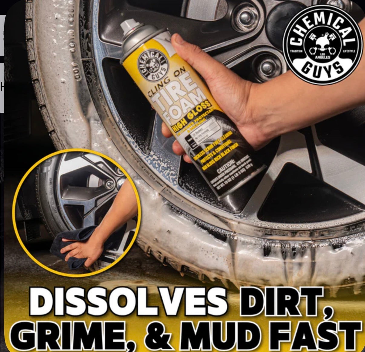 Chemical Guys Cling On Tire Foam Tire Shine