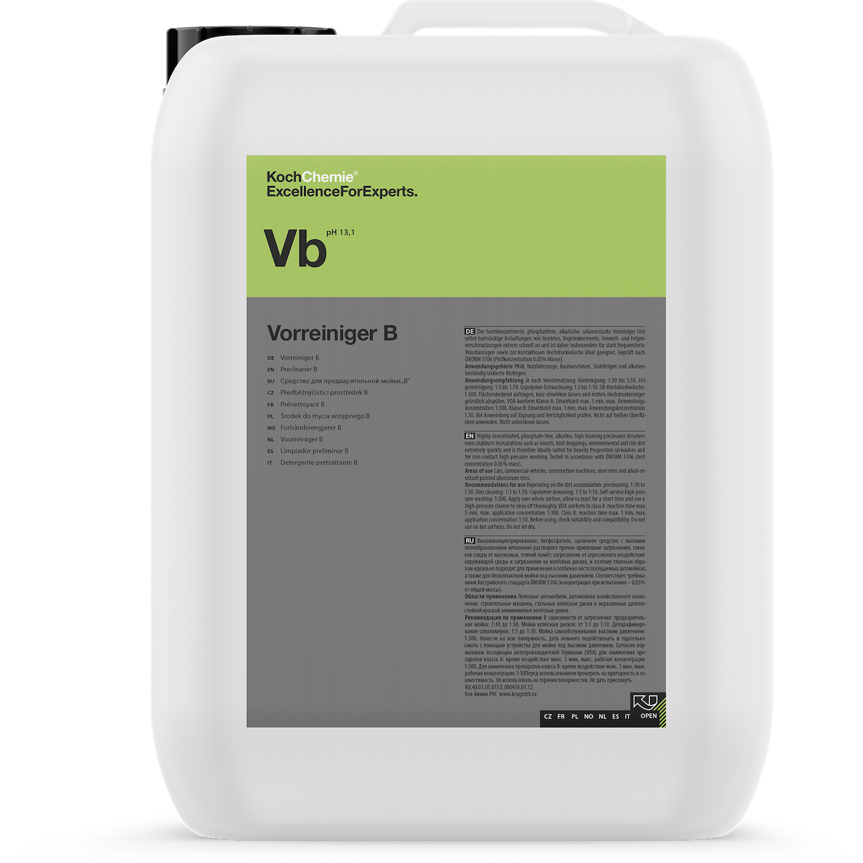 Koch-Chemie Vorreiniger B - Touchless Alkaline Pre-Wash