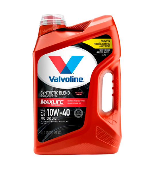 Valvoline 10w-40 Synthetic Blend with MaxLife Technology 5QT