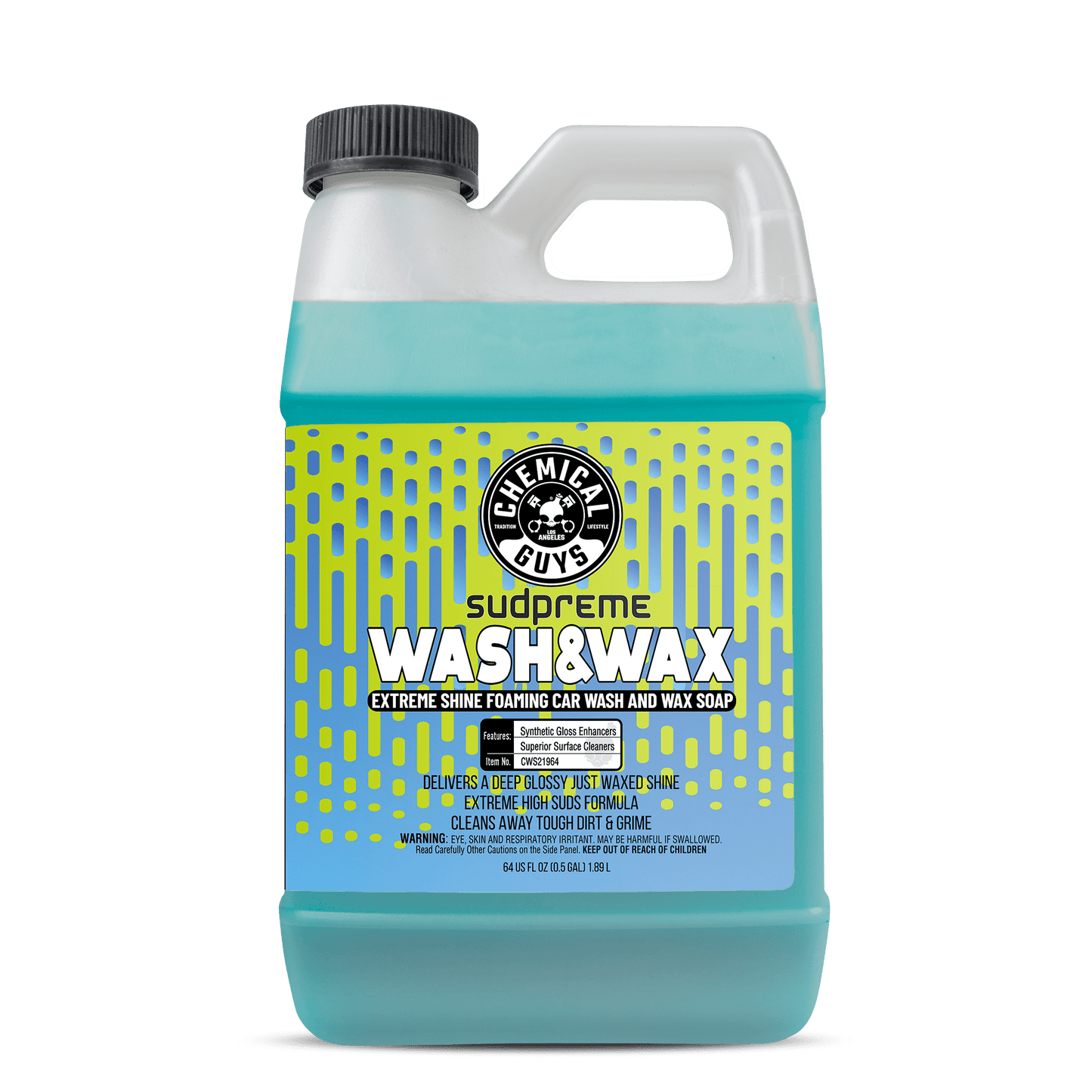 Chemical Guys Sudpreme Wash & Wax Extreme Shine Foaming Car Wash Soap, 1 Gallon | Remove Grime, Buildup