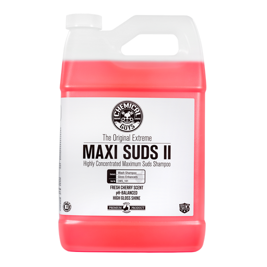 Chemcal Guys Maxi Suds II Cherry High Foam Maintenance Car Wash Soap and Gloss Booster 1Galon