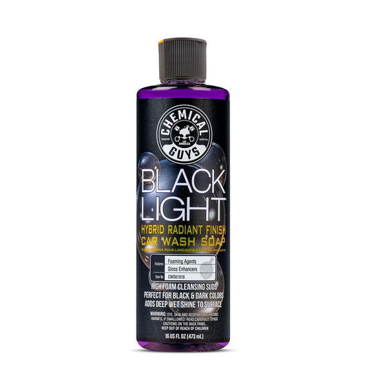 Chemical Guys Black Light Hybrid Radiant Finish Car Wash Soap for Black & Dark Colored Cars, 16 Oz