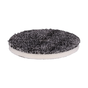 Buff and Shine 5" URO Fiber® Microfiber Pad (Black/White Fibers) White Foam Interface - Cutting