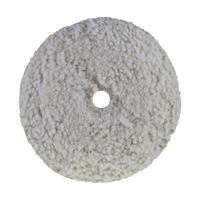 Buff and Shine 7503HD - 7.5" 100% Natural Wool (4 Ply Twist) Bolt-On Wool Pad - Cutting - Heavy Duty Backing
