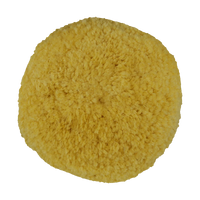 Buff and Shine  803NY - 8" 100% Natural Wool / Yellow Wool Blend (4 Ply Twist) Double Sided Wool Pad - Cutting/Polishing