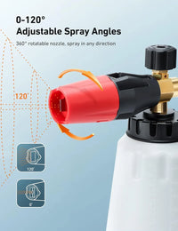 AstroAI Foam Cannon, Wide Neck, 1L Bottle